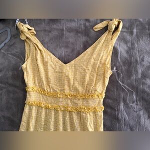 Cute girly yellow picnic dress